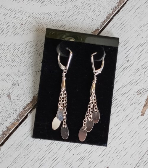 Judy Larson's Cone and Chain Earrings - , Contemporary Wire Jewelry, , cone and chain earrings